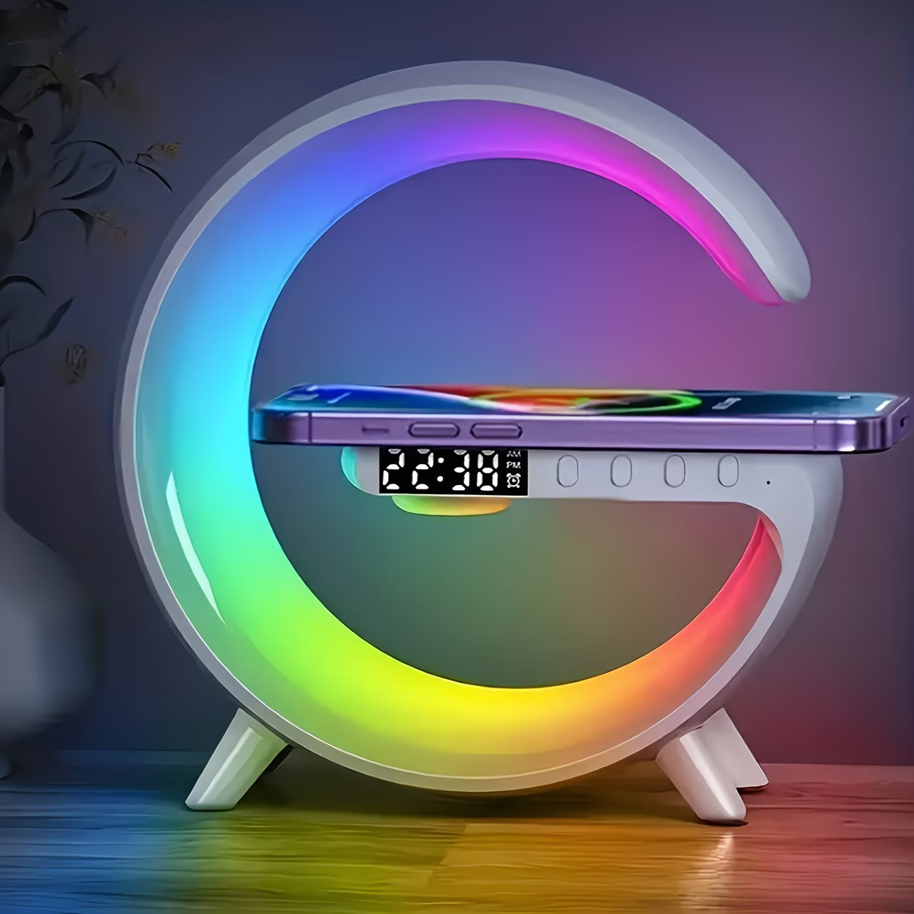 LA Glow Smart Wireless FAST Charging Speaker Lamp