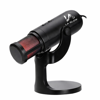 LA GLOW RGB Gaming Microphone – XTRIKE ME XMC-03 USB Streaming Mic with 12 Lighting Modes