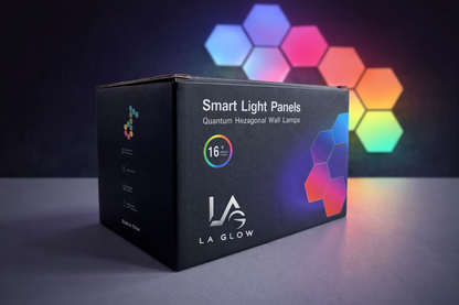 LA Glow 6PCS Quantum Hexagonal LED Wall Lights