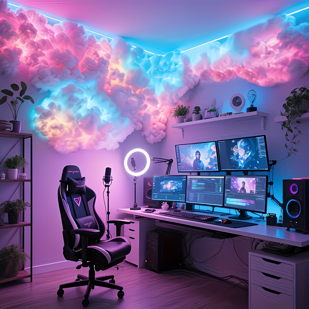 LA Glow 3D RGB Thunder Cloud Light